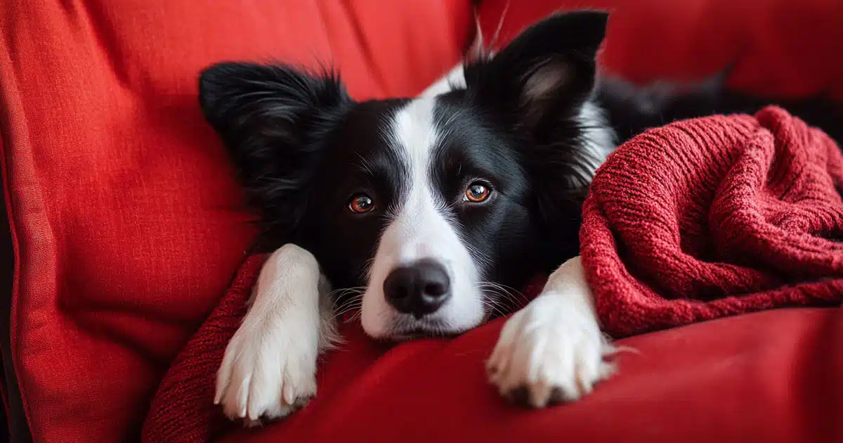 Muta del pelo del cane Border Collie