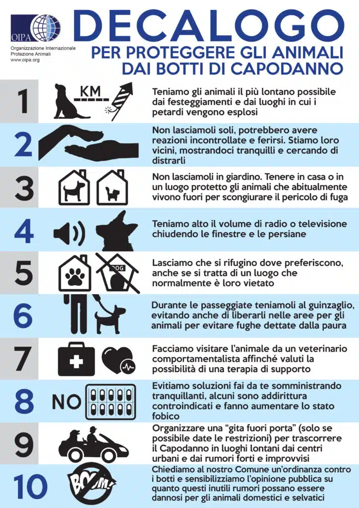 Botti di capodanno decalogo oipa