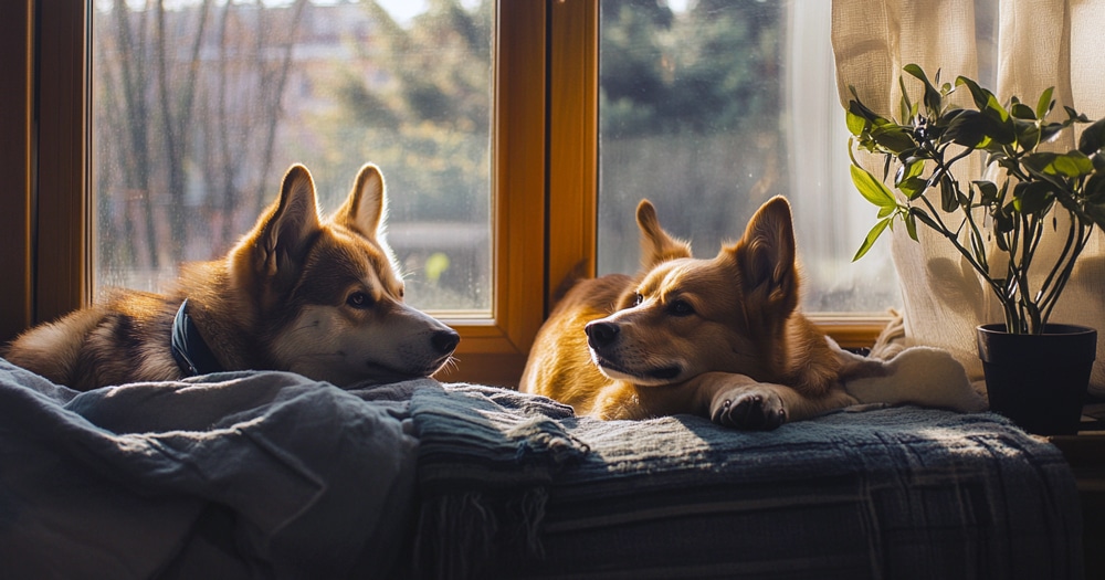 Due cani vegliano il proprietario senza vita e provano in ogni modo a risvegliarlo