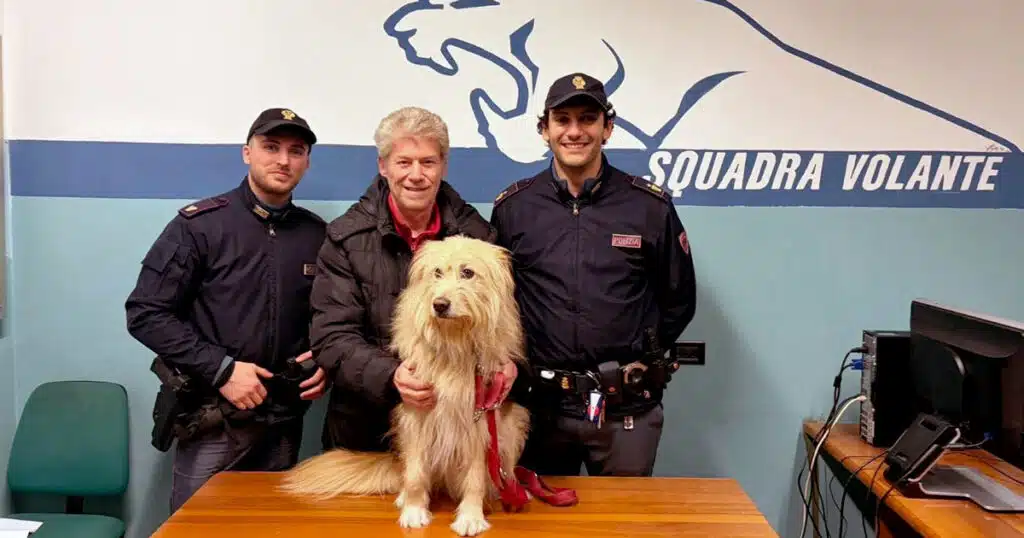 cane panino salvato dalla polizia lecco