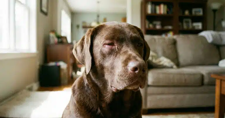 occhio gonfio nel cane