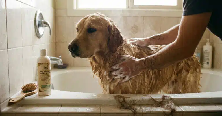 shampoo per cani anti-muta